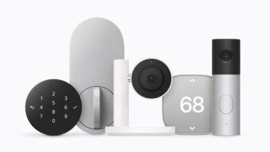 مجموعه Apple Home Collection شامل قفل، دوربین، ترموستات و حسگر